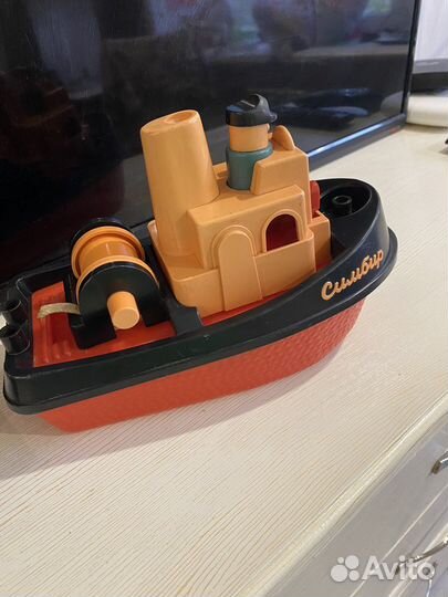 Игрушка катер Сибур СССР