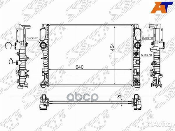 Радиатор Mercedes-Benz E-Class 02-09 / CLS-Clas