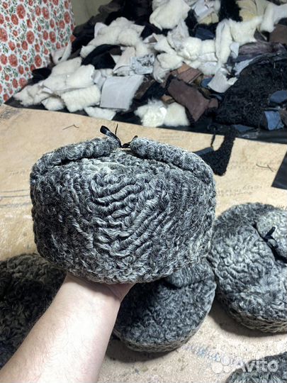 Шапка ушанка серая