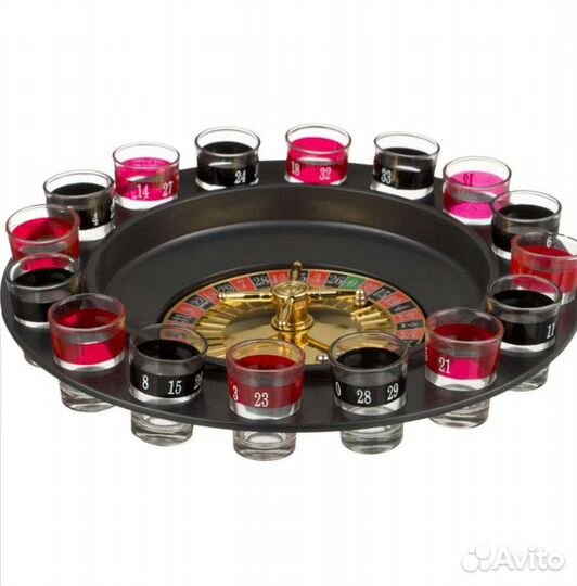 Рулетка, пьяная рулетка с рюмками, новая