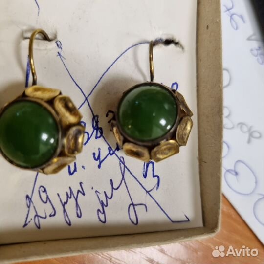 Серебряные серьги СССР