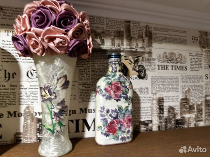 Декоративные бутылки, 12 шт