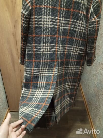 Пальто женское демисезонное 46 48 клетка