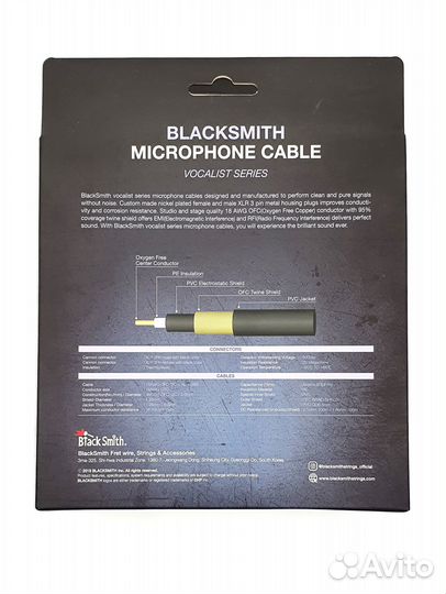 Микрофонный кабель BlackSmith Vocalist Series 19.7ft VS-xlrftxlrm6