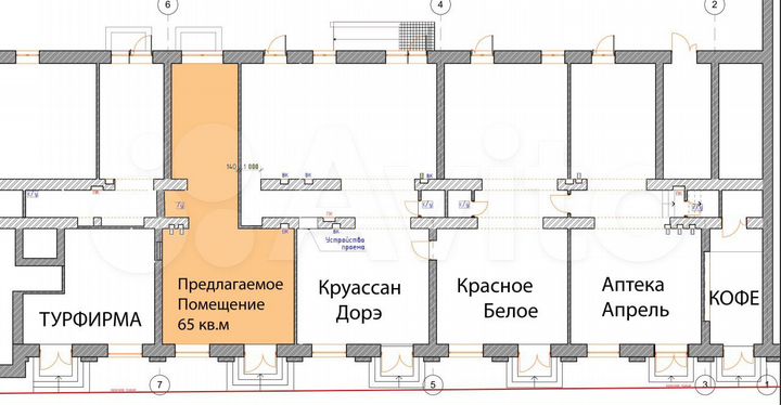 Красная линия собств, 1 этаж от 30.5 до 300 м²