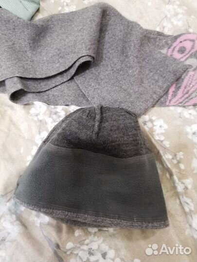 Женский комплект шарф+ шапка нов+ варежки