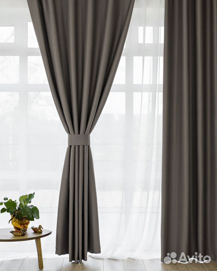 Шторы блэкаут Марсель Кофе с молоком