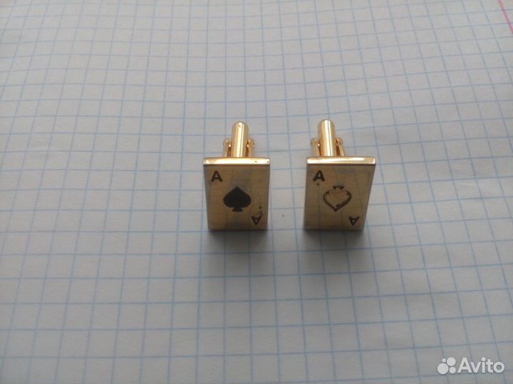Запонки мужские пиковый туз