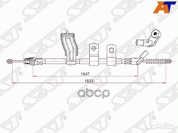 Трос стояночного тормоза ST520094 Sat