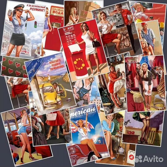 Стикеры СССР плакаты