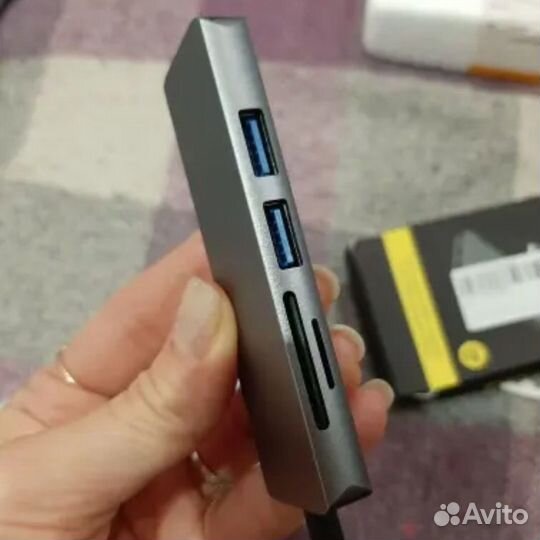 USB-C Хаб (разветвитель) 5В1 Type-C, hdmi 4K, USB