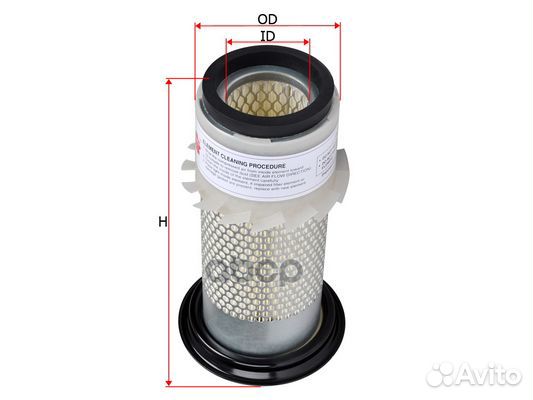 Фильтр воздушный H264/251 D132/148 d63