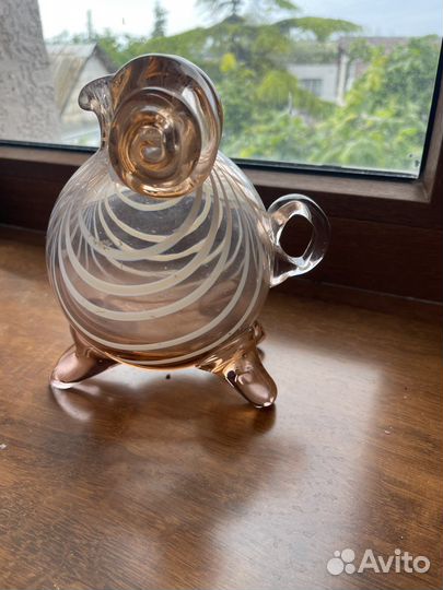 Штоф Кувшин цветное стекло СССР