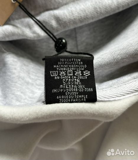 Зип-Худи Stussy Basic Logo ASH heather