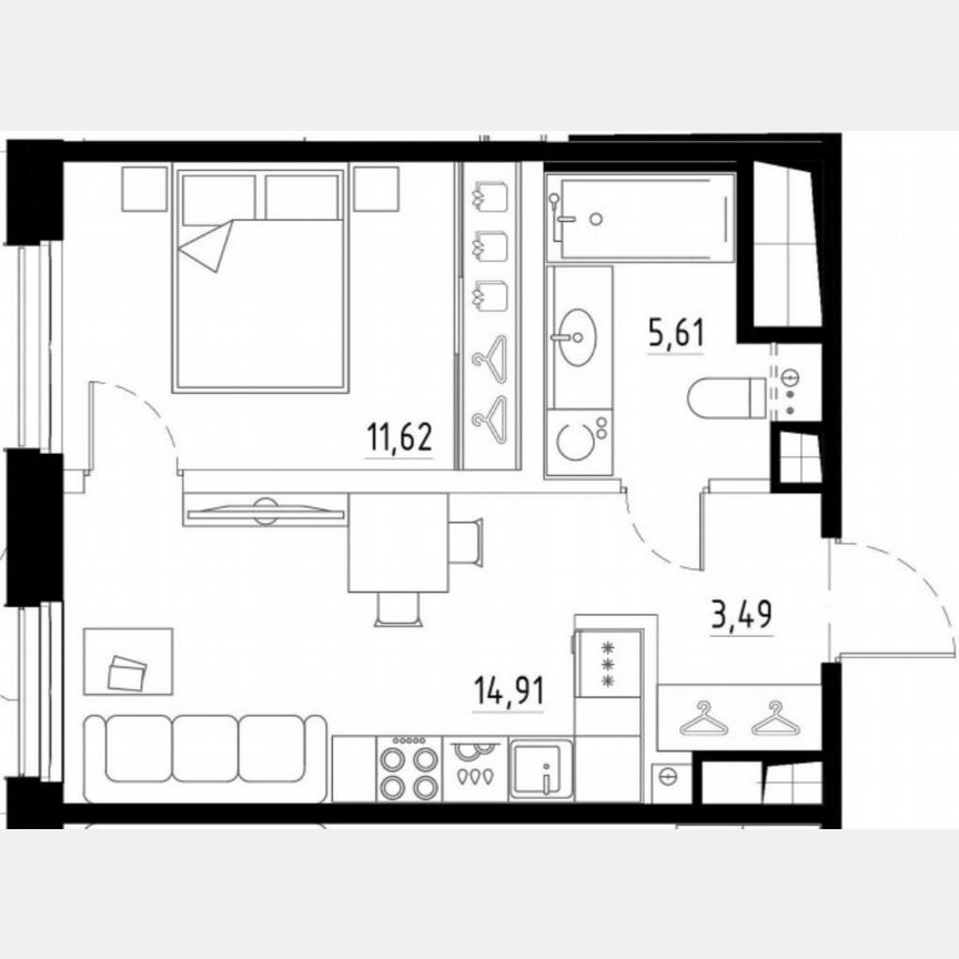 1-к. квартира, 35,6 м², 7/8 эт.