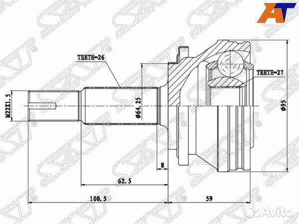 Шрус привода toyota RAV4