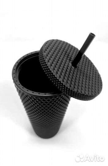 Многоразовый стакан с трубочкой