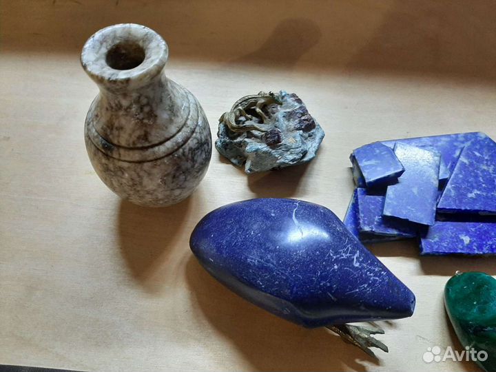 Часы/ Камни(Лазурит,Уральский малахит)