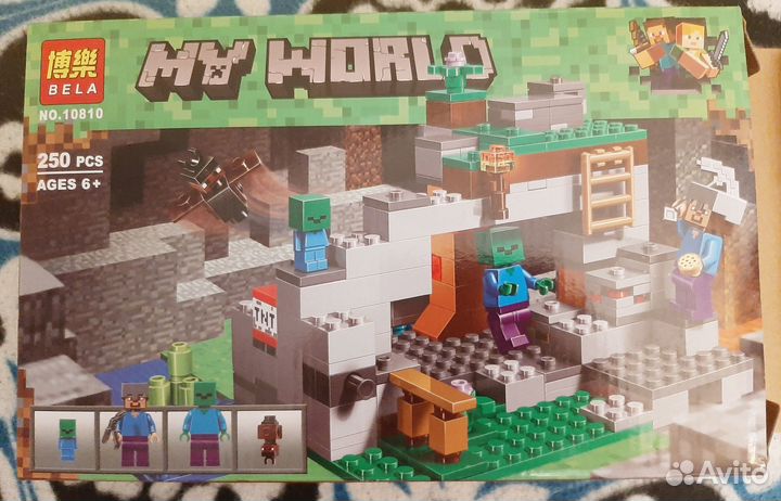 Конструктор bela My world Майнкрафт Пещера Зомби