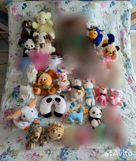 Разные мягкие плюшевые игрушки