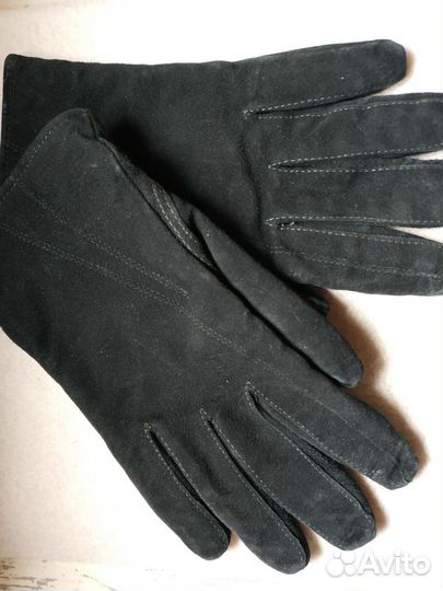 Перчатки, натуральный замш