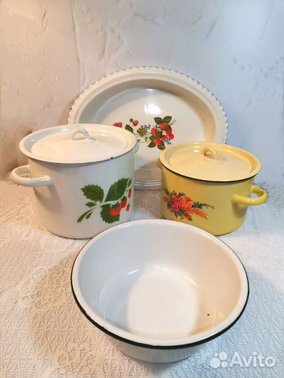 Эмалированная посуда СССР новая и бу