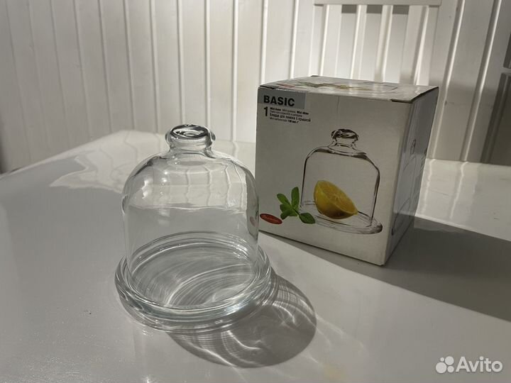 Лимонница стеклянная с крышкой для хранения