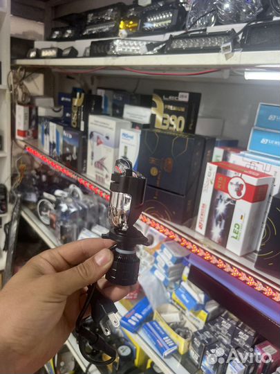 Светодиодные лампы led h4 с линзой