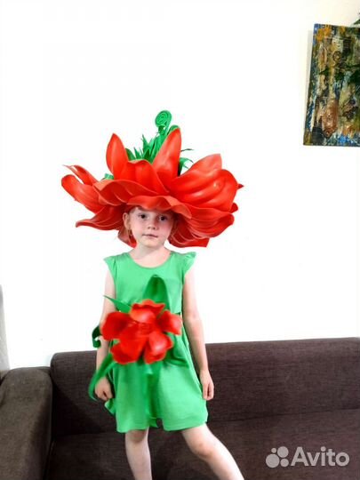 Детская красивая шляпка на утренник. Раз надевали