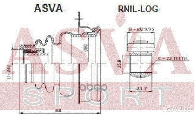 ШРУС внутренний левый 28X37.5X23 rnil-LOG asva