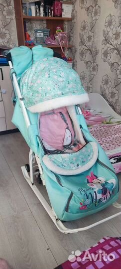 Детские санки коляска