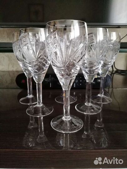 Фужеры хрустальные 6 шт Новые