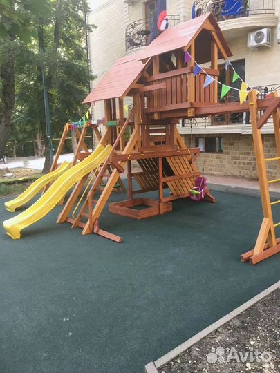 Детский комплекс песочница горка качели доставка