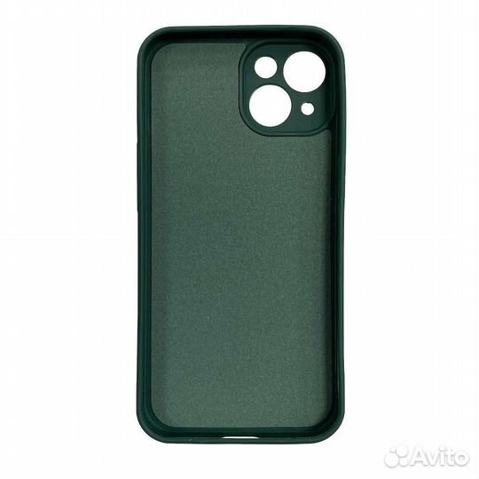 Чехол с микрофиброй для iPhone 14 темно зеленый