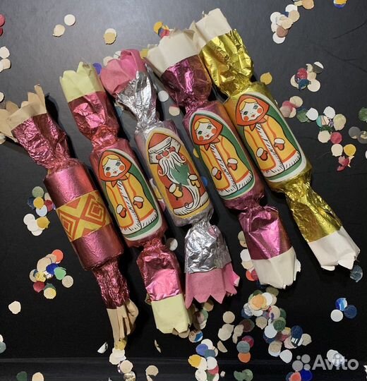 Хлопушки Конфетти Серпантин Елочная игрушка СССР