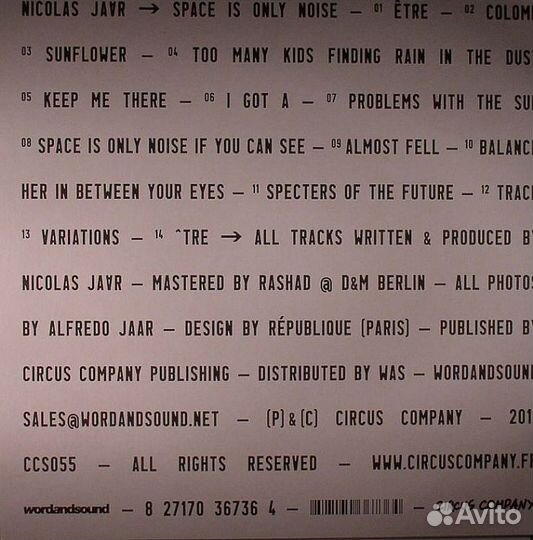 Nicolas Jaar Space Is Only Noise