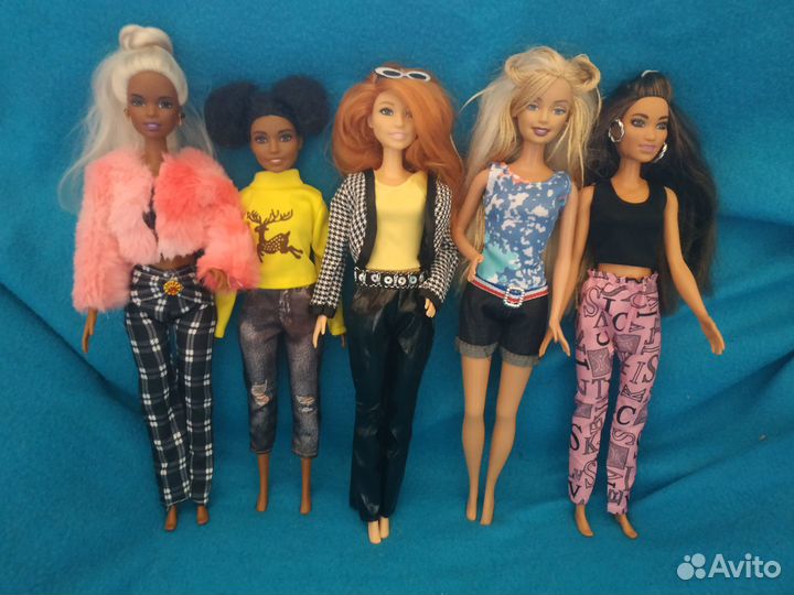 Брюки топы платья комплекты одежда барби