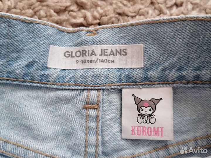 Джинсы широкие для девочки 140 gloria jeans