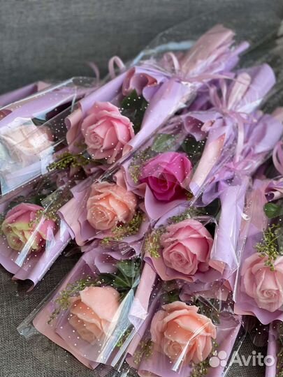 Розы из мыла на выпускной