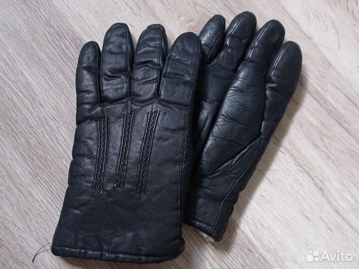 Мужские кожаные перчатки на натуральной овчине