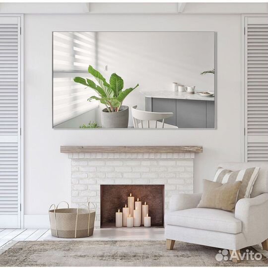 Зеркало в серебряной раме 70*145см