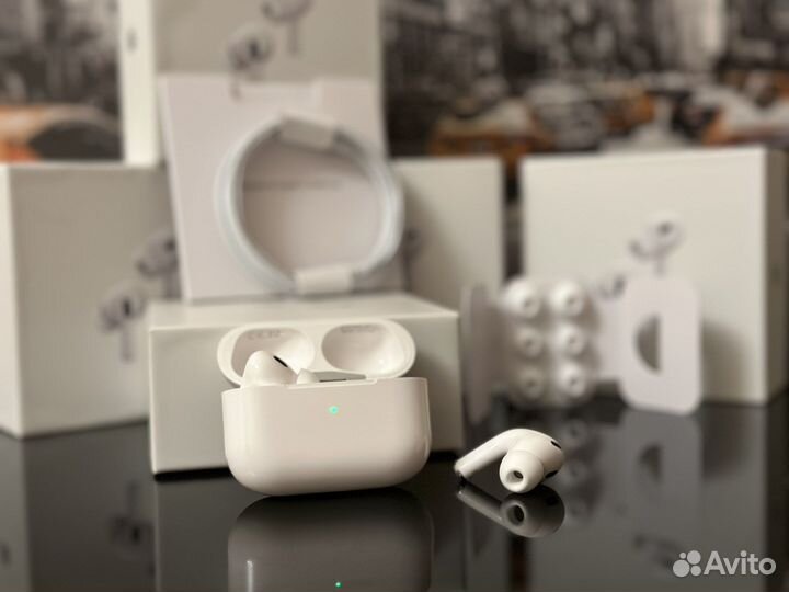 Airpods pro 2 1:1 с шумоподавлением + чехол