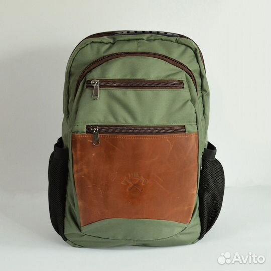 Рюкзак varvar хаки кожа