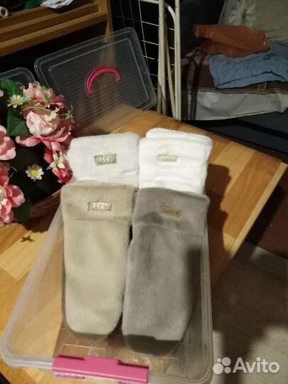 Варежки теплые женские. Перчатки мужские с мехом