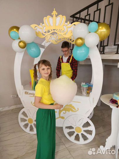 Сладкая вата на праздник. Фотозона Кенди Бар