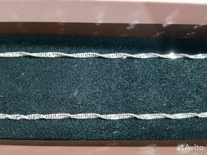 Цепь белое золото. 2.76 гр. 45 см. Новая. Сингапур