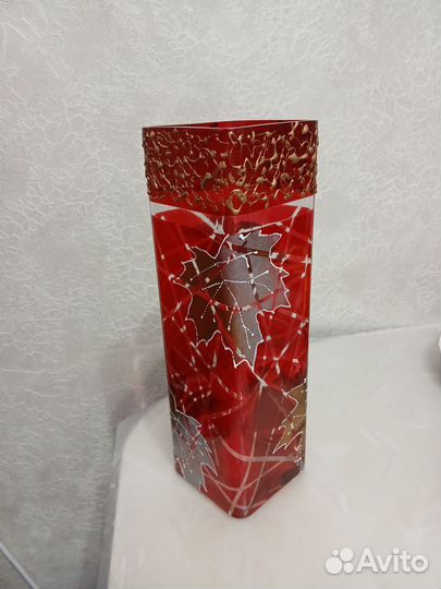 Ваза для цветов цветное стекло