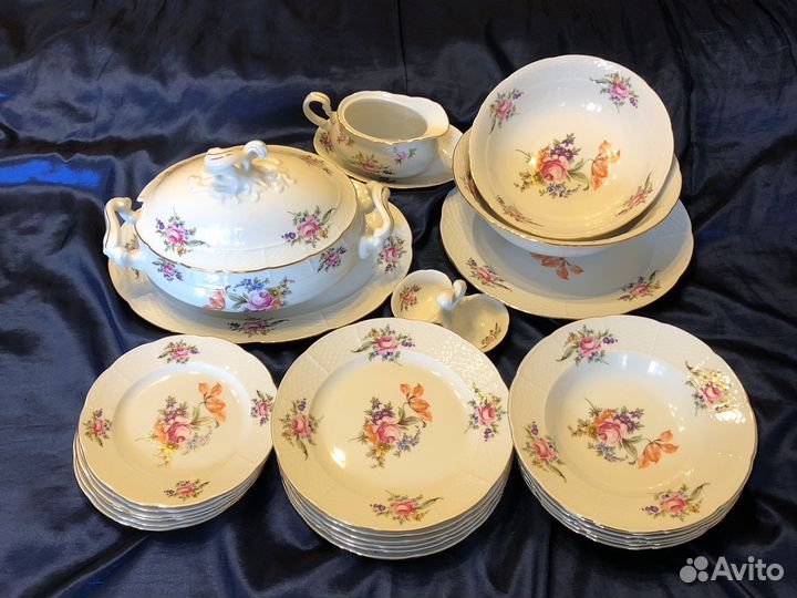 Сервиз столовый, Чехия, Repast, «Мейсенский букет»