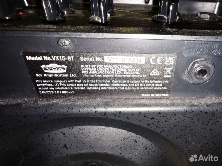 Гитарный комбоусилитель VOX VX15-GT