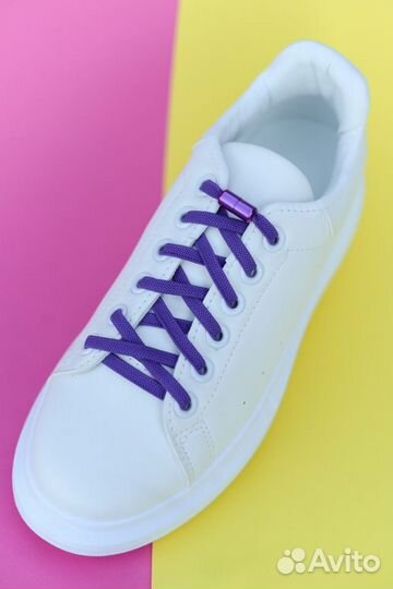 Шнурки для обуви эластичные с фиксатором